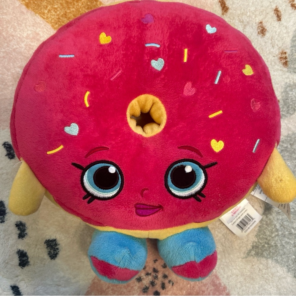 Shopkins Red and Yellow Sprinkle Doughnut Plush Toy